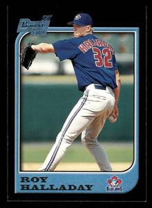 lot 9 image: 1997 Bowman Roy Halladay Rookie Baseball Card #308
