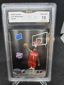 lot 82 image: 2019 ACEO Rated Rookie Zion Williamson Rookie Card Graded Gem Mint 10