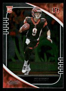 lot 163 image: 2020 Absolute Joe Burrow Rookie Card #158