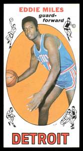 lot 169 image: 1969-70 Topps Eddie Miles Basketball Vintage Card #21 - Tall Boys