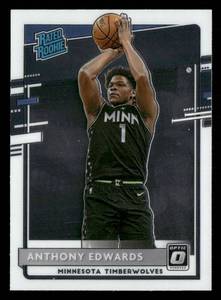 lot 189 image: 2020-21 Optic Anthony Edwards Rookie Card #151