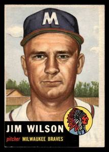 lot 171 image: 1953 Topps Jim Wilson Baseball Vintage Card #208