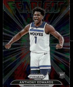 lot 185 image: 2020-21 Prizm Anthony Edwards Rookie Card #15