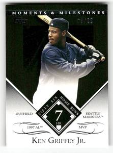 lot 192 image: 2007 Topps Moments & Milestone Ken Griffey Jr. Card #45 Serial #d 329