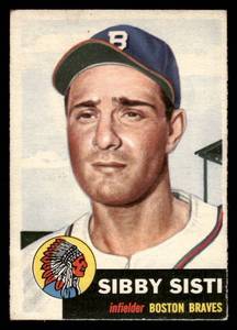 lot 175 image: 1953 Topps Sibby Sisti Baseball Vintage Card #124