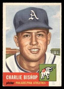 lot 176 image: 1953 Topps Charlie Bishop Baseball Vintage Card #186