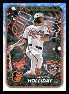 lot 160 image: 2024 Topps Jackson Holliday Rookie Card #H50 - Holiday Parallel