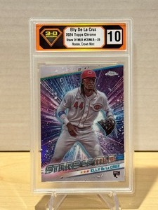 lot 202 image: 3D Grading 10 2024 Topps Chrome Stars of MLB Elly De La Cruz Rookie