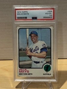 lot 206 image: PSA 4.5 1973 Topps Willie Mays #305