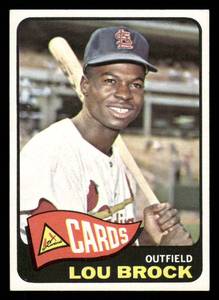 lot 104 image: 1965 Topps Lou Brock Vintage Baseball Card #540