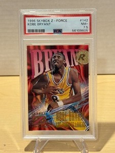 lot 214 image: PSA 7.5 1996 Skybox Z-Force Kobe Bryant Rookie #142