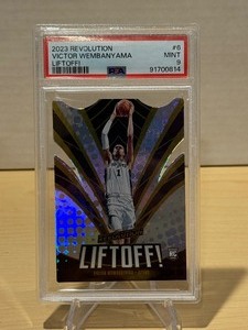 lot 215 image: PSA 9 2023 Revolution Liftoff Victor Wembanyama Rookie #6