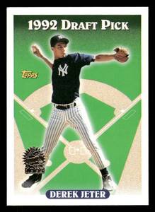 lot 108 image: Derek Jeter 1993 Topps Florida Marlins Inaugural RC #98 New York YankeesRARE