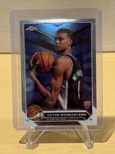 lot 240 image: 2023 Topps Chrome Victor Wembanyama Rookie #1