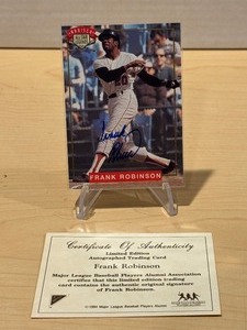 lot 244 image: 1994 Nabisco Frank Robinson Autograph Card with Certificate of Authenticity