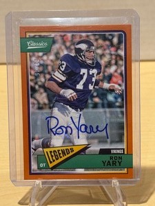 lot 255 image: 2018 Classics Orange Autograph Ron Yary Serial #2225
