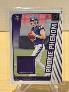 lot 260 image: 2024 Donruss Rookie Phenom Jersey J.J. McCarthy Rookie LK