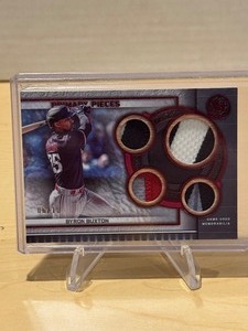 lot 263 image: 2023 Topps Museum Quad Relic Patch Byron Buxton Serial #610