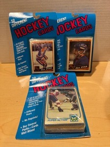 lot 274 image: (3) Sealed Packs of 1980s Hockey Vintage Cards LK