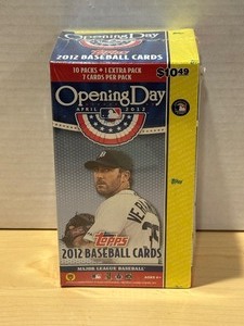 lot 287 image: 2012 Topps Opening Day Baseball Factory Sealed Blaster Box