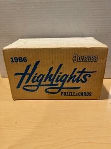 lot 291 image: 1986 Donruss Highlights Baseball Factory Case - 15 Sets