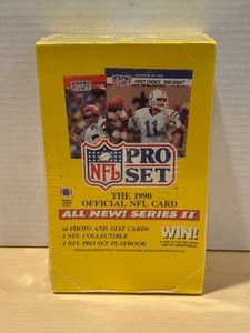 lot 296 image: 1990 Pro Set Series 2 Football Factory Sealed Box - 36 Packs