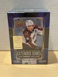 lot 299 image: 2023-24 Upper Deck Hockey Extended Series Factory Sealed Blaster Box