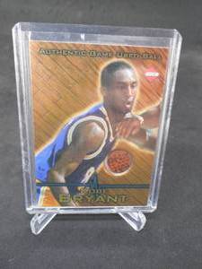 lot 130 image: 1997 Edge Kobe Bryant Authentic Game Used Ball Card #2
