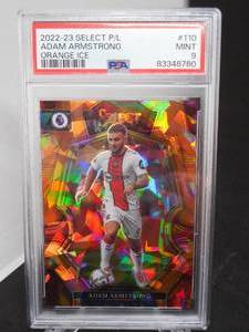 lot 149 image: 2022-23 Select Adam Armstrong Orange Ice Card #110 Graded PSA Mint 9 Serial #d 2025