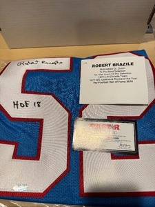 lot 311 image: Tri-Star Houston Oilers HOF Robert Brazile Autograph NFL Jersey