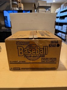 lot 334 image: 1988 Donruss Baseball Rack Pack Case - 72 Sealed Rack Packs