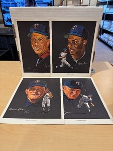 lot 351 image: (4) 1963 Western Oil Minnesota Twins 8x10 RARE