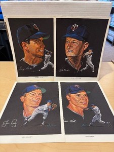lot 355 image: (4) 1963 Western Oil Minnesota Twins 8x10 RARE