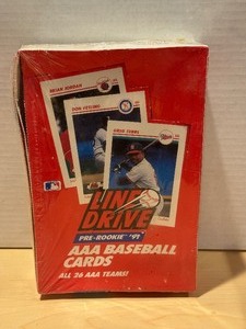 lot 361 image: 1991 Line Drive Minor League Baseball Factory Sealed Box - 36 Packs
