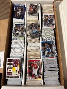 lot 382 image: 3 Row Monster Box of Basketball and Football Cards - Loaded with Value