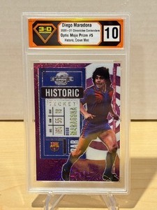 lot 399 image: 3D Grading 10 2020 Optic Mojo Prizm Diego Maradona #5