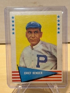 lot 400 image: 1961 Fleer Greats Baseball Chief Bender #8 - Born in Brainerd, Mn