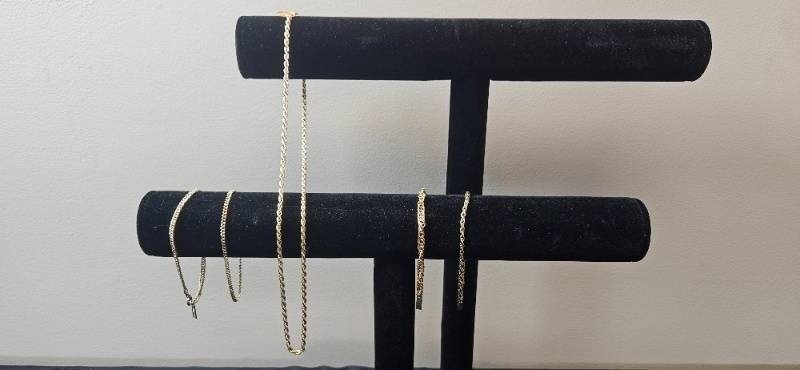 lot 69 image: Collection of Necklaces and Bracelets - (1) 18K Gold Plated - display not inc
