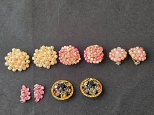 lot 85 image: Vintage Clip-On Earrings Collection - Assorted Designs