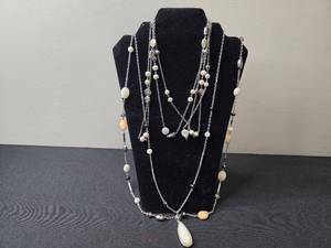 lot 111 image: WHBM Multi-Layer Beaded Necklace - display not inc