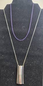 lot 206 image: Collection of Multi-Metal and Colored Chain Necklaces - display not inc