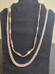 lot 216 image: Set of Beaded Necklaces with Unique Pendants