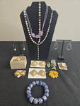 Collection of Vintage Jewelry Including Necklaces, Earrings, and Brooches - display not inc