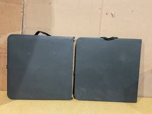 lot 109 image: LOT OF 2 Black Folding Table