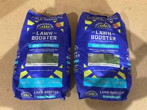 lot 125 image: LOT OF 2 Pennington Lawn Booster Grass Seed and Fertilizer Mix, for Sun to Partial Shade, 12 lb