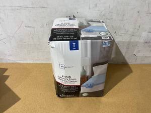 lot 234 image: Twin Size Mainstays 2 Memory Foam Mattress Topper