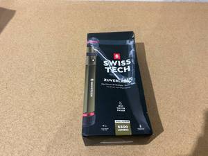 lot 239 image: Swiss Tech 6500 Lumen LED Flashlight Rechargeable Dual Power AAUSB, Charging Bank, IP67 Waterproof