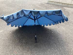 lot 613 image: Costway 9 FT Patio Umbrella 2-Tier Market Table Umbrella with Sun-Protective Canopy Navy