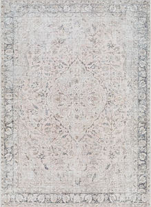 lot 20 image: Livabliss Amelie Polyester BlushBeige Rectangular Indoor Medallion Vintage Machine washable Runner Rug