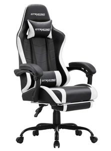 lot 26 image: GTRACING GTWD-200 Ergonomic Gaming Chair with Adjustable Pillows and Footrest